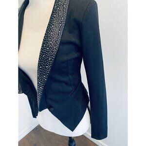 Beulah Black Blazer‎ With Rhinestone Collar NWT Size Extra Small / Small